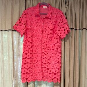 Umgee Pink Flower Dress / lace flower dress size 1XL